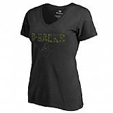 Women's Arizona Diamondbacks Fanatics Branded Black Big & Tall Memorial V Neck Camo T-shirt FengYun,baseball caps,new era cap wholesale,wholesale hats